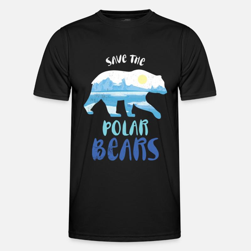 Speichern Sie Das Eisbär-design Für Den Männer Funktions-T-Shirt