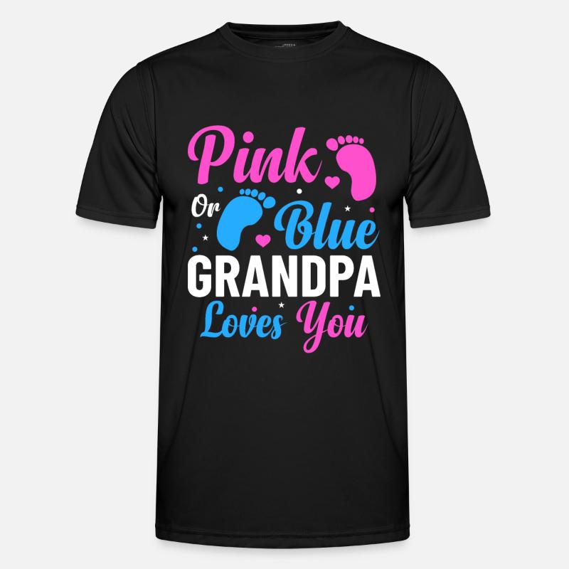 Rosa Oder Blauer Opa Liebt Dich Geschlecht Männer Funktions-T-Shirt