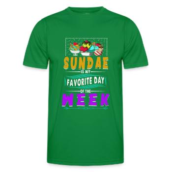 Sundae est mon jour préféré de la semaine pour - T-shirt sport Homme - vert - Devant - AI Model Male 178 dark (178cm)