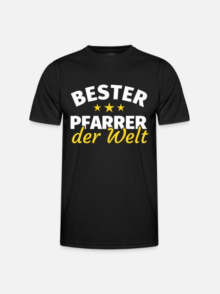 Geschenk Pfarrer - Männer Funktions-T-Shirt - Schwarz