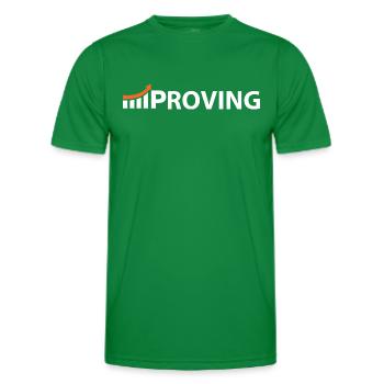 Improving - Verbessern - Männer Funktions-T-Shirt - Kelly Green - Vorne - AI Model Male 178 dark (178cm)
