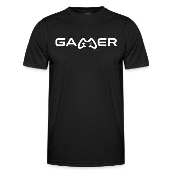 Gamer - Men's Functional T-Shirt - black - Front - AI Model Male 178 dark (178cm)