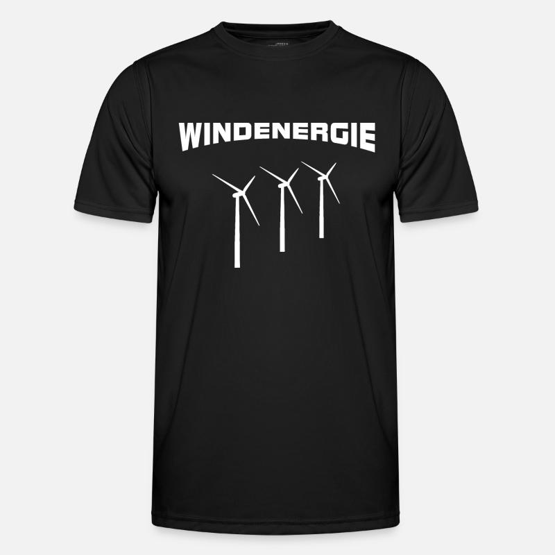 Wind energy Wind turbines - Men's Functional T-Shirt - black