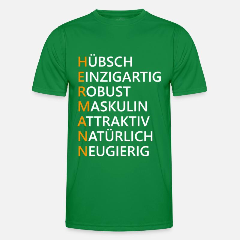 Hermann Name Geschenk Männer Funktions-T-Shirt
