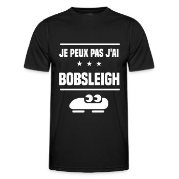 Je Peux Pas J'ai bobsleigh humour bobsleigher - T-shirt sport Homme - noir - Devant - AI Model Male 178 dark (178cm)