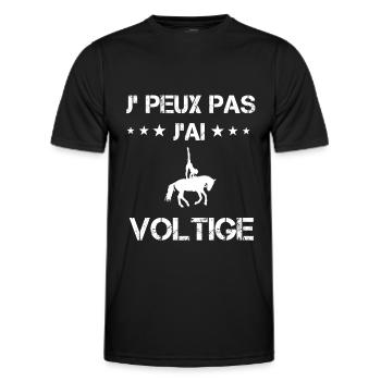 Je peux pas j'ai voltige cadeau voltigeur - T-shirt sport Homme - noir - Devant - AI Model Male 178 dark (178cm)