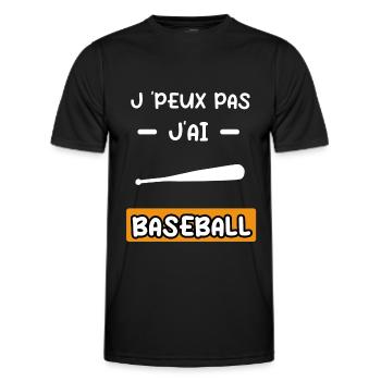 je peux pas j'ai baseball batte cadeau baseball - T-shirt sport Homme - noir - Devant - AI Model Male 178 dark (178cm)