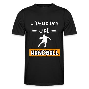 je peux pas j'ai handball joueur cadeau handball - T-shirt sport Homme - noir - Devant - AI Model Male 178 dark (178cm)