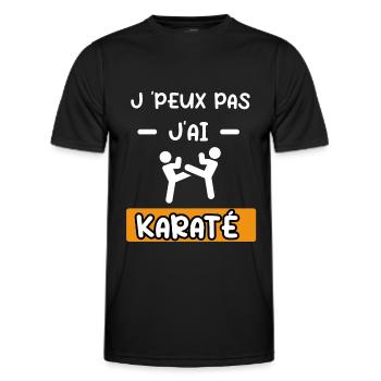 je peux pas j'ai karaté art martial cadeau karaté - T-shirt sport Homme - noir - Devant - AI Model Male 178 dark (178cm)