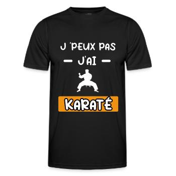 je peux pas j'ai karaté cadeau karaté - T-shirt sport Homme - noir - Devant - AI Model Male 178 dark (178cm)