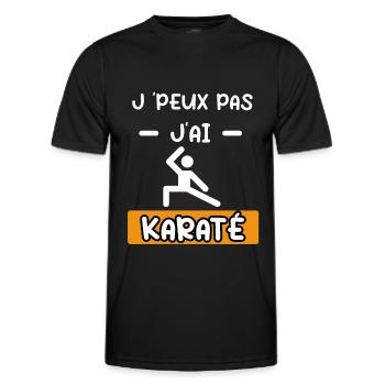 je peux pas j'ai karaté combat cadeau karaté - T-shirt sport Homme - noir - Devant - AI Model Male 178 dark (178cm)