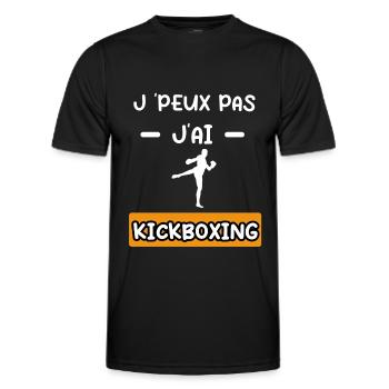 je peux pas j'ai kickboxing cadeau kickboxing - T-shirt sport Homme - noir - Devant - AI Model Male 178 dark (178cm)