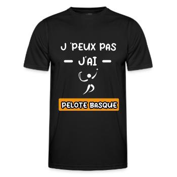 je peux pas j'ai pelote basque cadeau pelote - T-shirt sport Homme - noir - Devant - AI Model Male 178 dark (178cm)