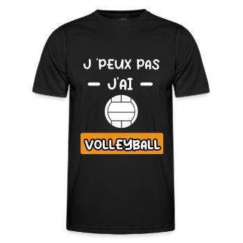 je peux pas j'ai volleyball cadeau volleyball - T-shirt sport Homme - noir - Devant - AI Model Male 178 dark (178cm)