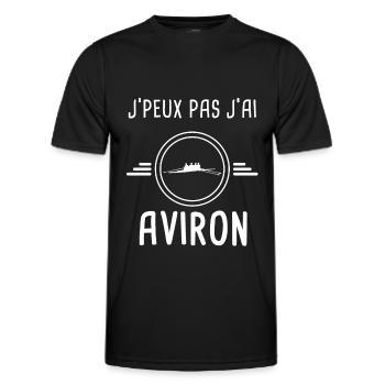 aviron je peux pas j'ai aviron canoe avironneur - T-shirt sport Homme - noir - Devant - AI Model Male 178 dark (178cm)