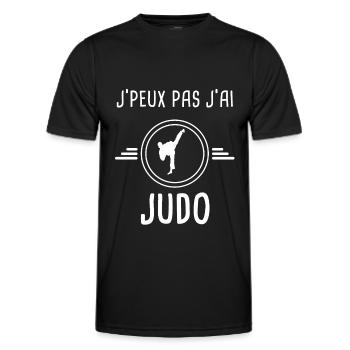 judo je peux pas j'ai judo judoka - T-shirt sport Homme - noir - Devant - AI Model Male 178 dark (178cm)