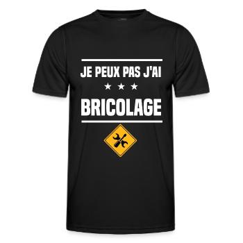 je peux pas j'ai bricolage humour bricoleur - T-shirt sport Homme - noir - Devant - AI Model Male 178 dark (178cm)