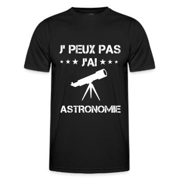 je peux pas j'ai astronomie telescope cadeau - T-shirt sport Homme - noir - Devant - AI Model Male 178 dark (178cm)