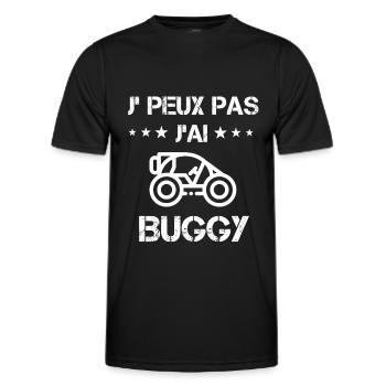 je peux pas j'ai buggy cadeau quad - T-shirt sport Homme - noir - Devant - AI Model Male 178 dark (178cm)