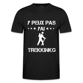 je peux pas j'ai trekkinkg cadeau randonneur - T-shirt sport Homme - noir - Devant - AI Model Male 178 dark (178cm)