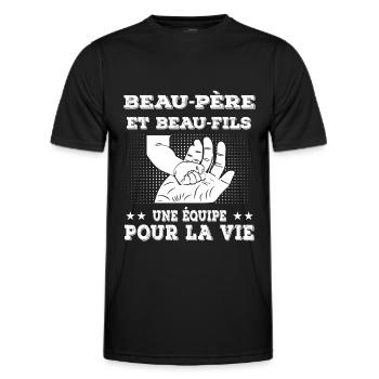 Schwiegervater und Stiefsohn Hand Schwiegervater - Männer Funktions-T-Shirt - Schwarz - Vorne - AI Model Male 178 dark (178cm)