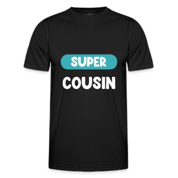 Super Cousine Geschenk Cousine Geschenk Cousine Geschenk Cousine Geschenk - Männer Funktions-T-Shirt - Schwarz - Vorne - AI Model Male 178 dark (178cm)