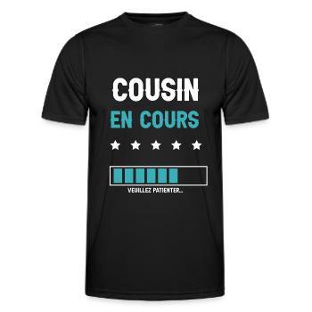 Aktueller Cousin zukünftiger Cousin Mann Geschenk Cousin - Männer Funktions-T-Shirt - Schwarz - Vorne - AI Model Male 178 dark (178cm)