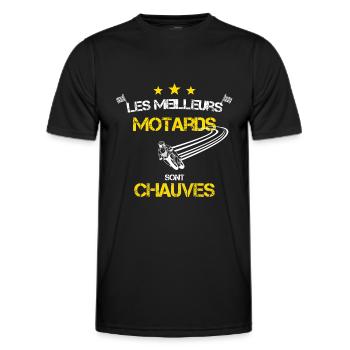 Moto motards humour - T-shirt sport Homme - noir - Devant - AI Model Male 178 dark (178cm)