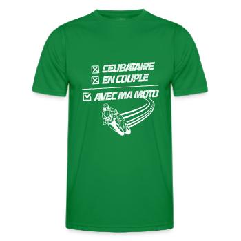 moto humour motard - T-shirt sport Homme - vert - Devant - AI Model Male 178 dark (178cm)