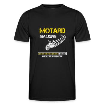 Moto motards humour - T-shirt sport Homme - noir - Devant - AI Model Male 178 dark (178cm)