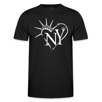 I love New York USA Geschenk Herz - Männer Funktions-T-Shirt - Schwarz - Vorne - AI Model Male 178 dark (178cm)