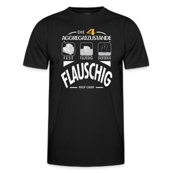 Physik 4 Aggregatzustände Flauschig Dick Geschenk - Männer Funktions-T-Shirt - Schwarz - Vorne - AI Model Male 178 dark (178cm)