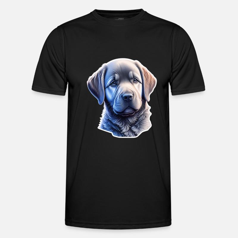 Mignon chiot Labrador Retriever T-shirt sport Homme