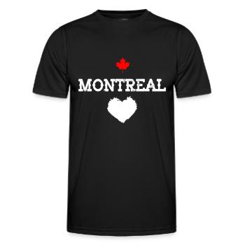 Montréal - T-shirt sport Homme - noir - Devant - AI Model Male 178 dark (178cm)