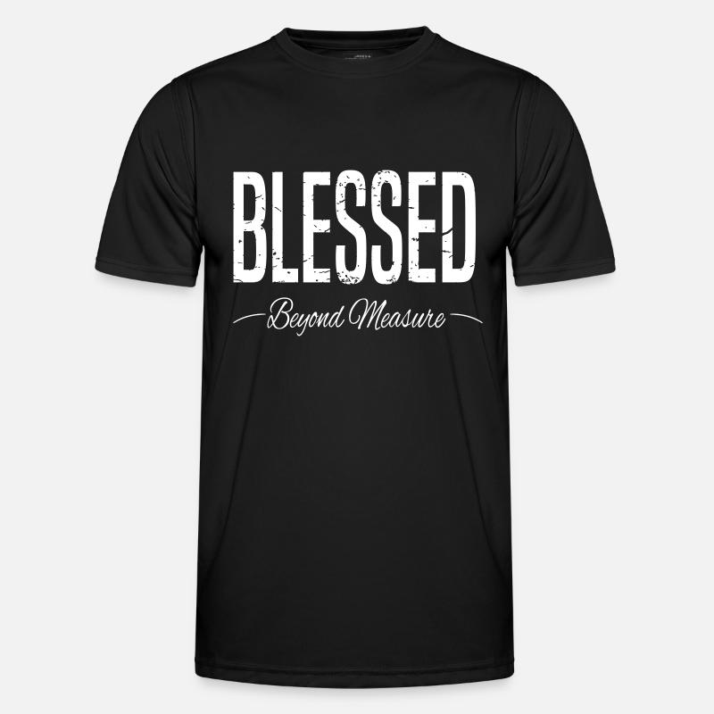 BLESSED Beyond Measure grunge - Men's Functional T-Shirt - black