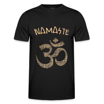 Yogi Namaste - Männer Funktions-T-Shirt - Schwarz - Vorne - AI Model Male 178 dark (178cm)