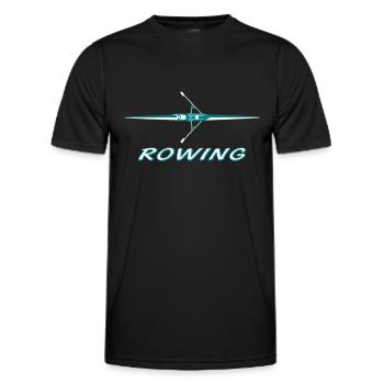 Rudern, Ruderboot, Sculling - Männer Funktions-T-Shirt - Schwarz - Vorne - AI Model Male 178 dark (178cm)