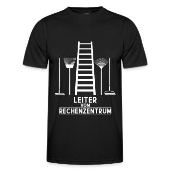 LEITER RECHENZENTRUM - Männer Funktions-T-Shirt - Schwarz - Vorne - AI Model Male 178 dark (178cm)