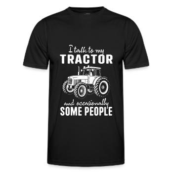 Traktor Spruch für echte Bauern und Landwirte - Männer Funktions-T-Shirt - Schwarz - Vorne - AI Model Male 178 dark (178cm)