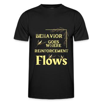 Le comportement va là où le renforcement coule - T-shirt sport Homme - noir - Devant - AI Model Male 178 dark (178cm)