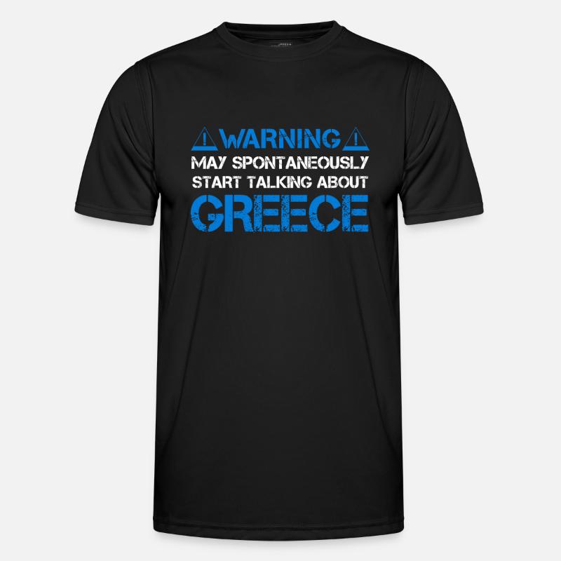 Warnung Warning Griechenland Fan - Männer Funktions-T-Shirt - Schwarz