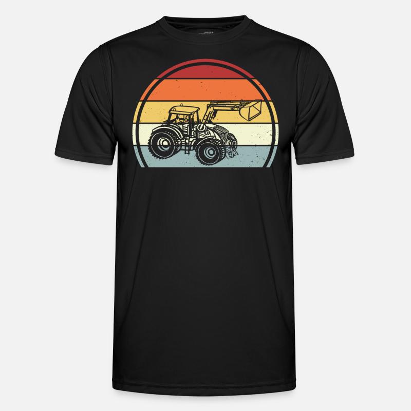 Traktor - Männer Funktions-T-Shirt - Schwarz