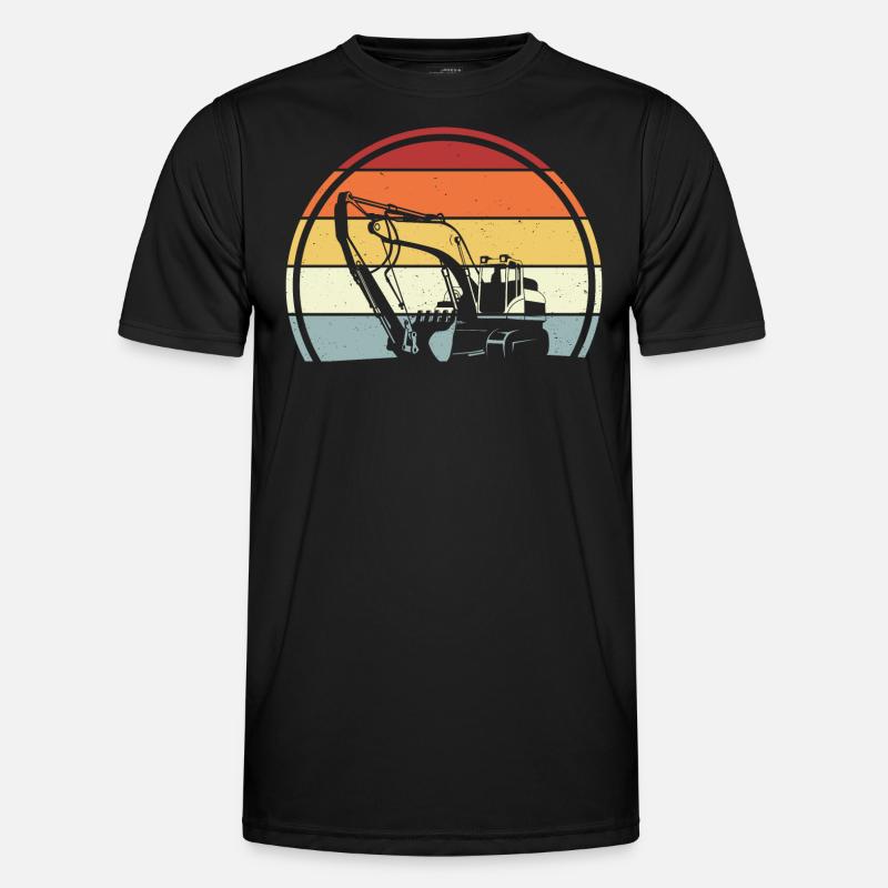 Bagger - Männer Funktions-T-Shirt - Schwarz