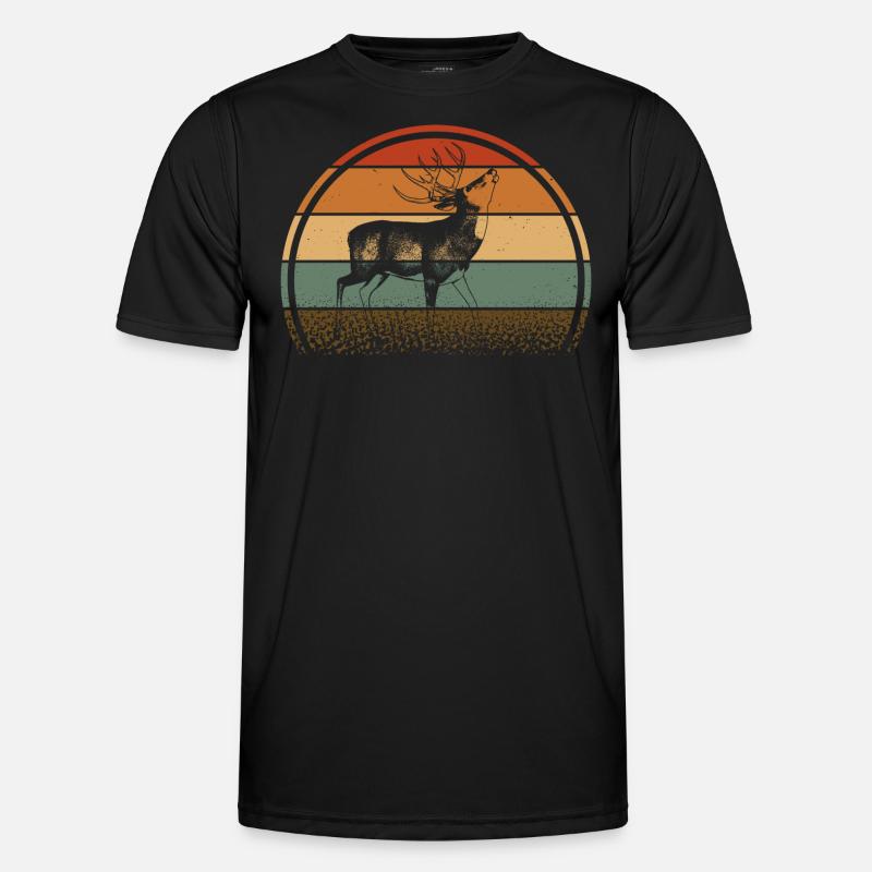 Roe deer - Men's Functional T-Shirt - black