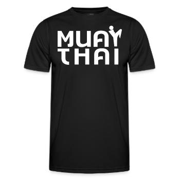 Muay Thai - Männer Funktions-T-Shirt - Schwarz - Vorne - AI Model Male 178 dark (178cm)
