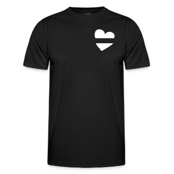 Heart Logo - Love Emblem - Men's Functional T-Shirt - black - Front - AI Model Male 178 dark (178cm)