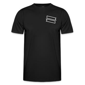 Bannière double - T-shirt sport Homme - noir - Devant - AI Model Male 178 dark (178cm)