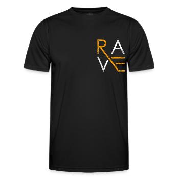 Rave cadeau techno musique Techno Parti - T-shirt sport Homme - noir - Devant - AI Model Male 178 dark (178cm)