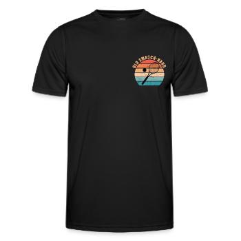 Old Schmetterhand Schmetterball Tennis Spieler - Männer Funktions-T-Shirt - Schwarz - Vorne - AI Model Male 178 dark (178cm)