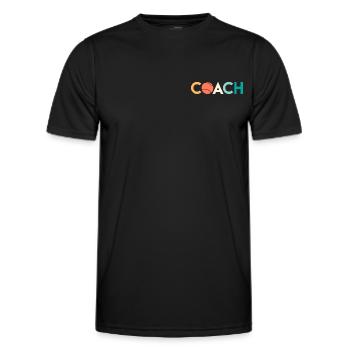 Tennis de tennis de tennis coach - T-shirt sport Homme - noir - Devant - AI Model Male 178 dark (178cm)